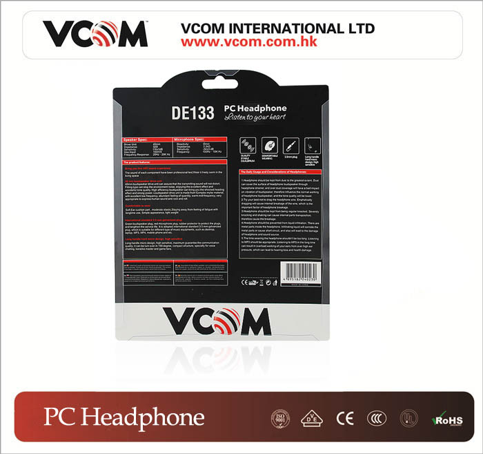 Casque VCOM stro avec microphone pour PC