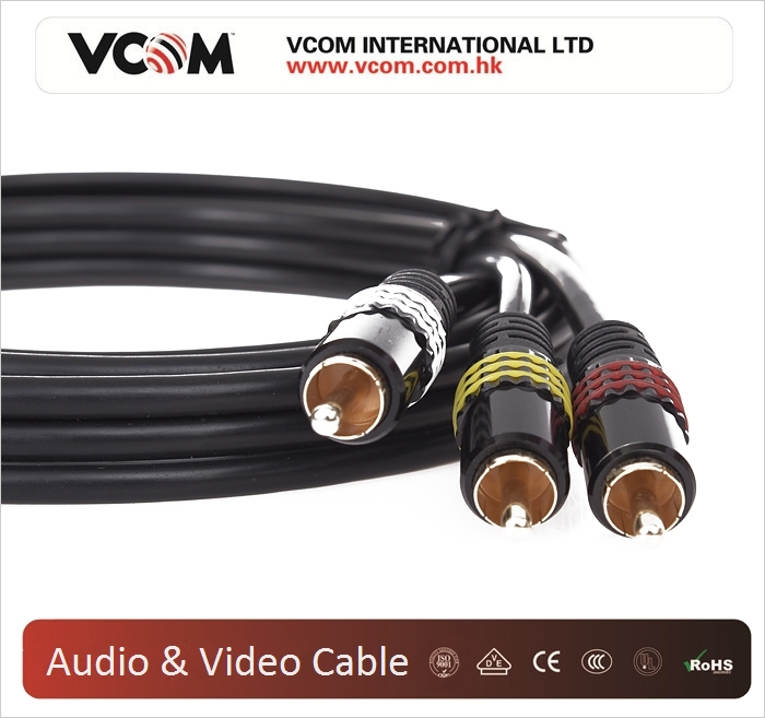 VCOM 3,5 M / M Cble 3RCA Audio Vido