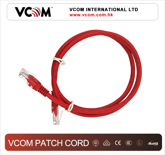 Corde VCOM UTP CAT5e Rouge