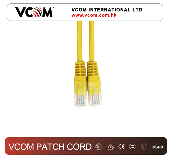 Corde VCOM UTP CAT5e jaune 