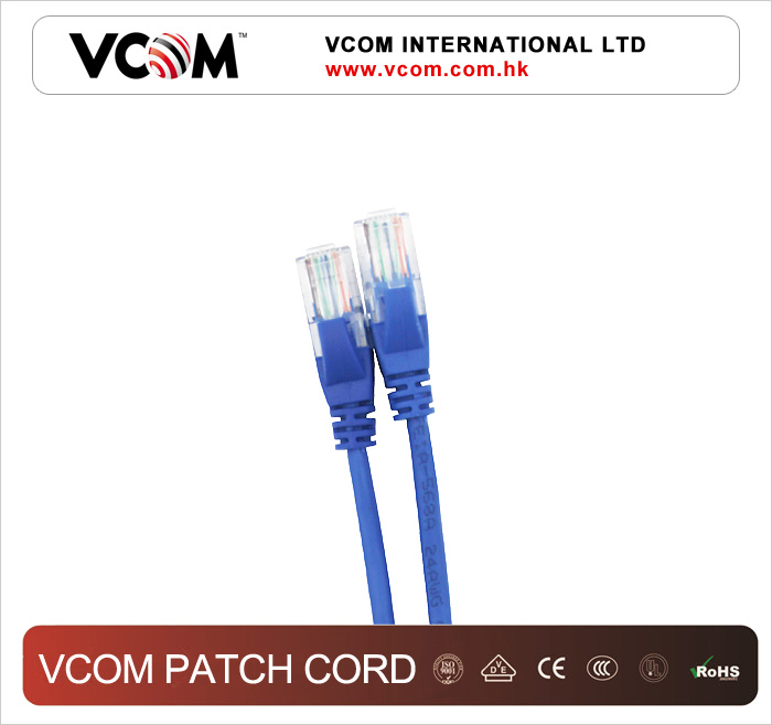 Corde VCOM UTP CAT5e bleu 