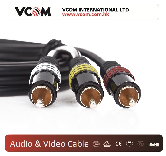 VCOM 3,5 M / M Cble 3RCA Audio Vido