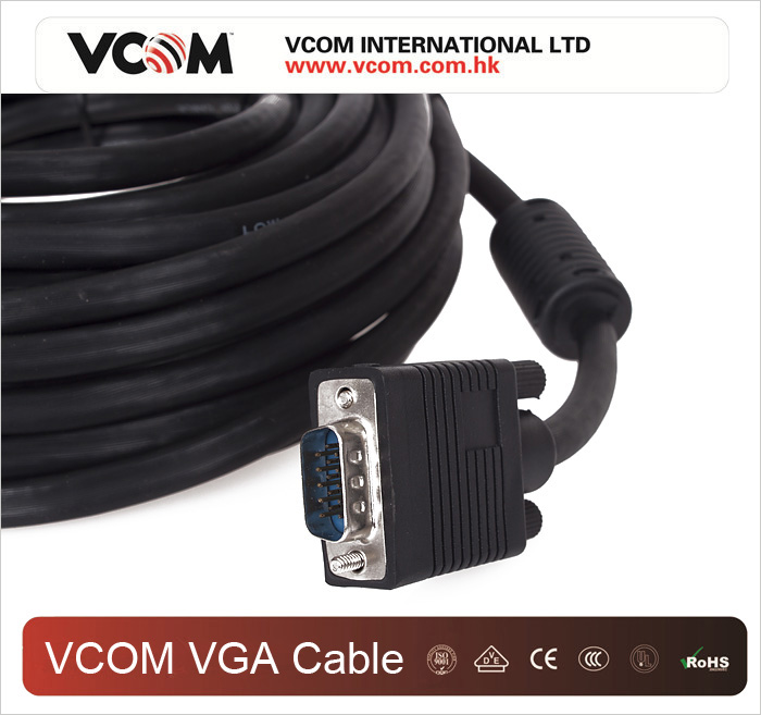 Cble VGA VCOM HD 15 M / M 3 + 4 +2 ferrite 