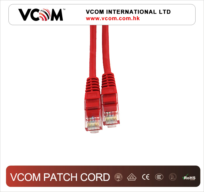 Corde VCOM UTP CAT5e Rouge