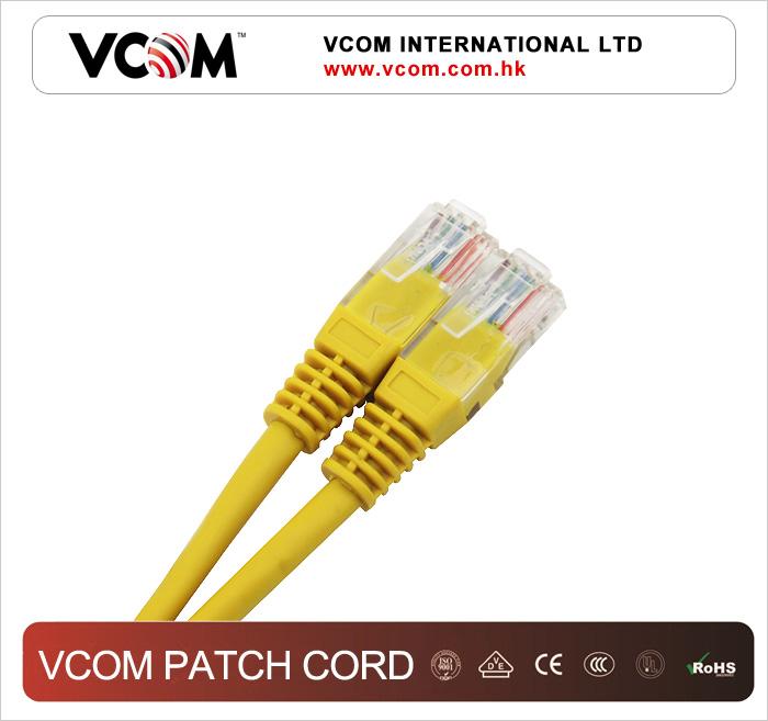 Corde VCOM UTP CAT5e jaune 