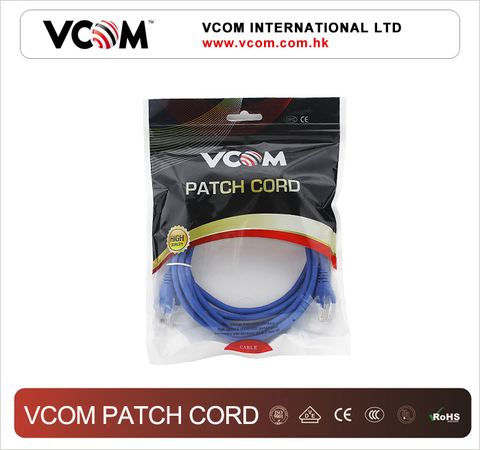 Corde VCOM UTP CAT5e bleu 