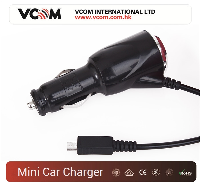 Mini Chargeur de voiture USB VCOM vers micro USB