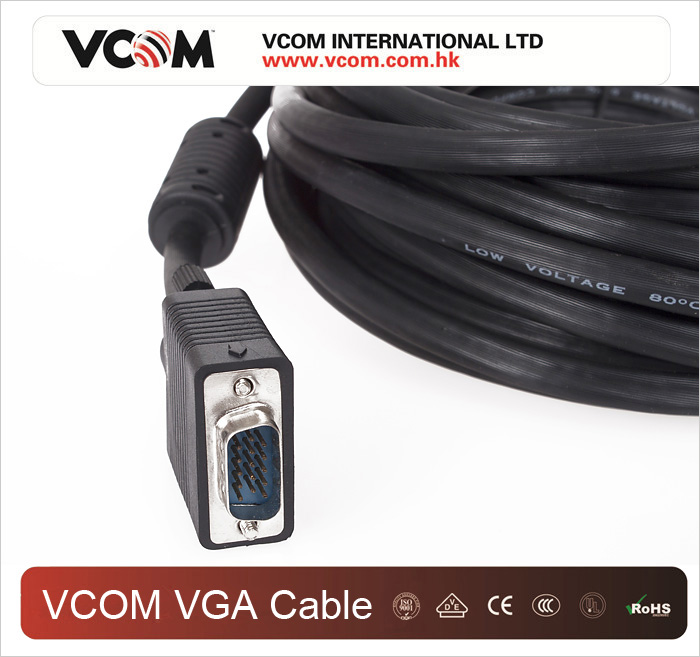 Cble VGA VCOM HD 15 M / M 3 + 4 +2 ferrite 