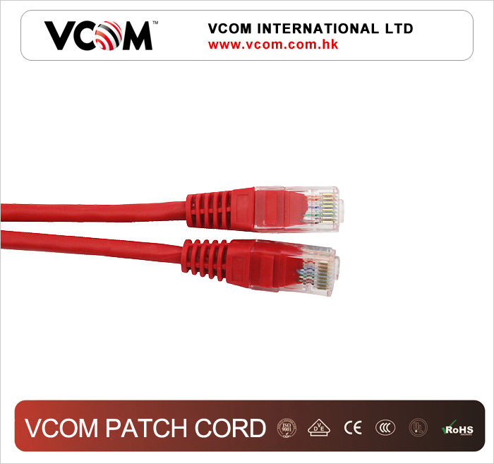 Corde VCOM UTP CAT5e Rouge