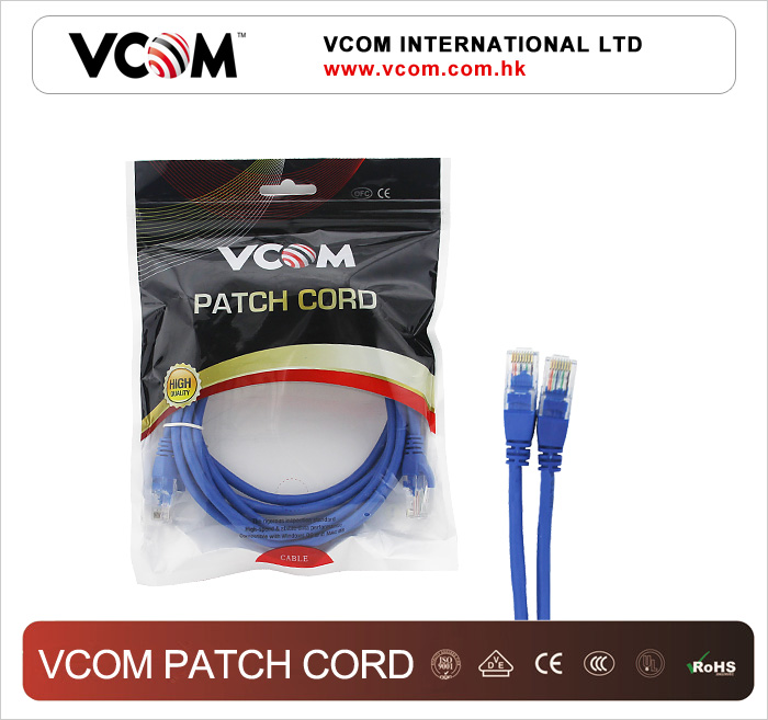 Corde VCOM UTP CAT5e bleu 