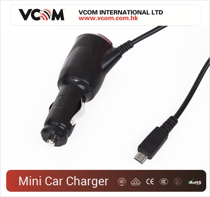 Mini Chargeur de voiture USB VCOM vers micro USB