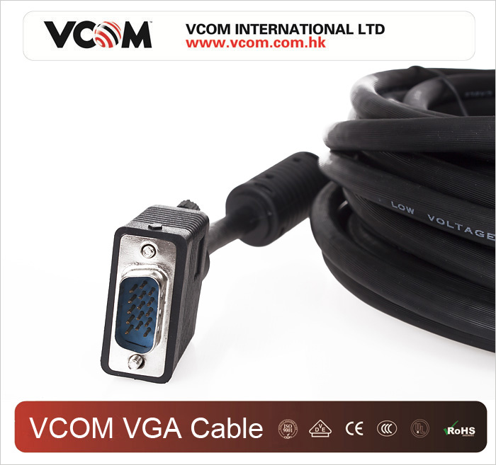 Cble VGA VCOM HD 15 M / M 3 + 4 +2 ferrite 