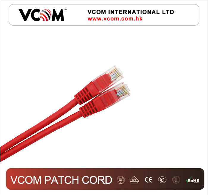 Corde VCOM UTP CAT5e Rouge